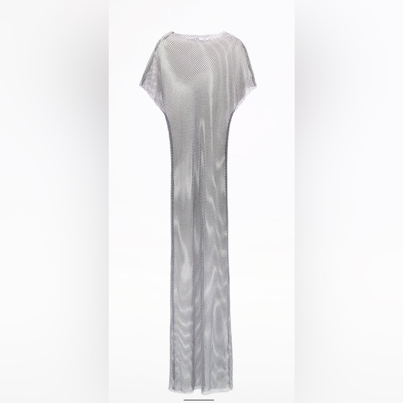 RHINESTONE MESH MIDI DRESS - Picture 5 of 9